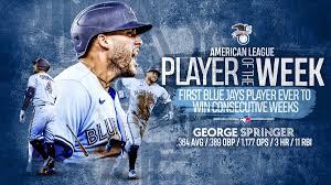 Springer has been activated by the blue jays and will hit fifth and be in centerfield tonight. 5egwfkyfznlyom