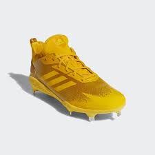 Adizero Afterburner V Dipped Cleats Eqt Yellow Collegiate Gold Shock Yellow Aq0090 Adidas Shoes Outlet Cleats Yellow Adidas