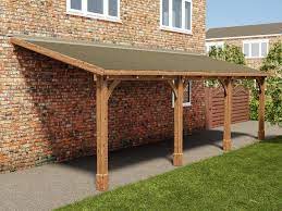 Brontes Lean To Carport W2 6m X D8 0m Garages Lean To Carport Pergola Garden Buildings