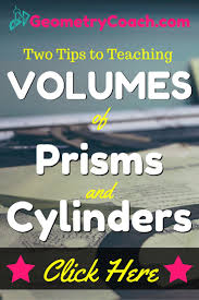 Volumes Of Prisms And Cylinders Geometry Worksheets Geometry Lessons Geometry Lesson Plans High School Math