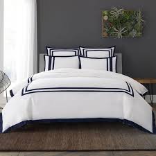 Black And White Duvet Cover King Wamsutta Hotel Border Micro Cotton Duvet Cover Set Duvet Cover Sets King Duvet Cover Sets White Duvet Covers