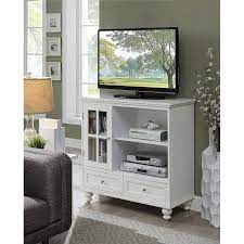 Walker edison 52 highboy style wood tv stand. Convenience Concepts Tahoe Highboy Tv Stand In White 8067000w Bellacor