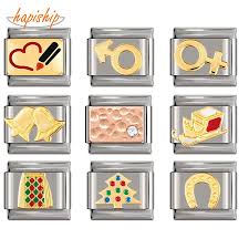 A note with an alphabet in one line for some languages. Choose Letters Silverandjewelry Rhinestone Alphabet Letter Italian Charms 9 Mm Stainless Steel Bracelet Link Bspsss6no2 Edu In