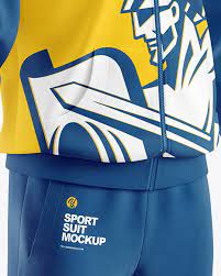 Download Men S Sport Suit Mockup Half Side View In Apparel Mockups On Yellow Images Object Mockups
