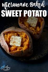 After poking holes in a medium sweet potato, cook. Easy Delicious Microwave Baked Sweet Potato Midgetmomma