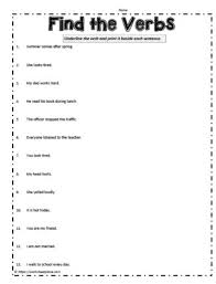 Use grammar activities with your child to construct sentences with subjects, nouns, & verbs. Underline The Verb Worksheets