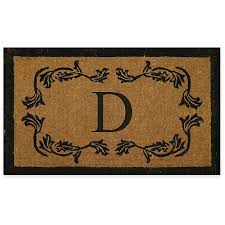 Compare click to add item apache mills® 3' x 5' mission door mat to the compare list. Nature By Geo Crafts 30 X 48 Leaf Border Monogram Letter D Door Mat Bed Bath Beyond