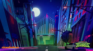 Donatello leonardo michelangelo raphael tmnt. Nickelodeon Animation Some Of The Gorgeous And Electric Backgrounds