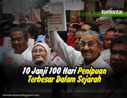 Pakatan harapan (ph) is a malaysian political coalition which succeeded the pakatan rakyat coalition. 10 Janji 100 Hari Penipuan Terbesar Dalam Sejarah Minda Rakyat