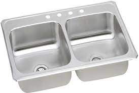Each of them has its own advantages and. Elkay Cr43220 43 Inch Top Mount Double Bowl Stainless Steel Sink With 20 Gauge 7 Inch Bowl Depth 3 1 2 Inch Drain And Self Rim No Holes