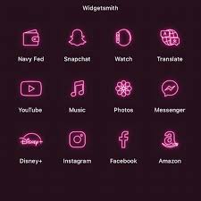 You can't buy your own item. 100 Pink Neon App Icons Neon Aesthetic Ios 14 Icons Iphone Etsy App Icon Wallpaper Iphone Neon Neon App Icons