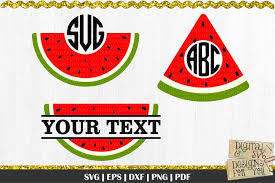Download Red Watermelon Monogram Frames Summer Svg Watermelons 1251838 Monograms Design Bundles