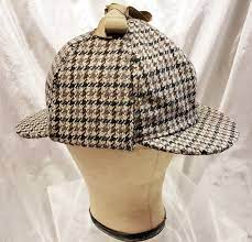 Sherlock Holmes Deer Stalker Hat 1950 S Etsy Deerstalker Hat Deerstalker Hats