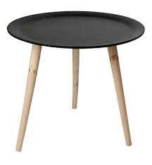 Retro Beistelltisch Rund 48 Cm Schwarz Holz Tisch Couchtisch Nachttisch Sofatisch Sofa Tisch Beistelltisch Holz Beistelltisch Rund