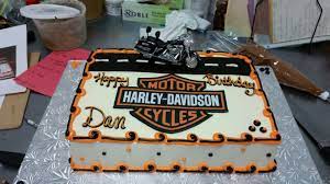 Harley Davidson Theme Birthday Cake Buttercream Frosted With Fondant Accents To Birthday Cakes For Men 30th Birthday Cakes For Men 60th Birthday Cake For Men