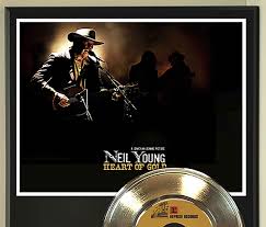 Neil Young - Heart Of Gold Gold 45 Record Ltd Edition Display Award Quality  - Gold Record Outlet Album and Disc Collectible Memorabilia