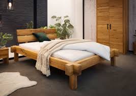 Camera da letto moderna in legno e in pelle a doppia size bed set di mobili con il prezzo poco costoso per il progetto dell'hotel. Balkenbett 160x200 Kaufen Massivmoebel24