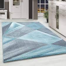 Teppich läufer antonio blau weiß webteppich 70×200 cm flickenteppich. Kurzflor Designer Teppich Abstrakt Gemustert Kaufland De
