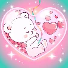 Adorable Teddy Bear Girl Inside Mommy S Belly In 2020 Cute Bear Drawings Cute Cartoon Wallpapers Cute Love Gif