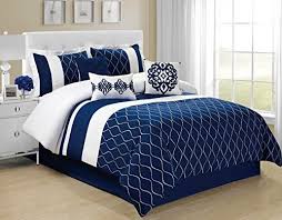 Target is one of the most beloved stores in the us. 7 Piece Leaves Lattice Navy Blue Bed In A Bag Comforter Sest Queen Malibu Click Image To Review More Details A Comforter Sets Blue Bedding Navy Blue Bedding