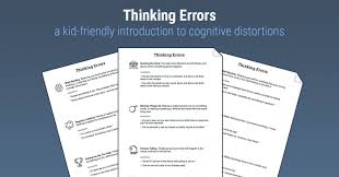 Puzzle and pattern problems help students think of alternative solutions and solve more complex problems. Thinking Errors Worksheet Therapist Aid