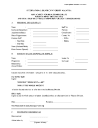 Iium invites aspiring learners to continue their postgraduate studies with malaysian's top. Fillable Online Www3 Iium Edu Application To Reduce Fees For Staff Dependant Postgraduate Www3 Iium Edu Fax Email Print Pdffiller