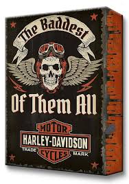 Harley Davidson Aluminum Box Sign Baddest Of Them All Ac2bx Badd Harley Davidson Box Signs Harley D