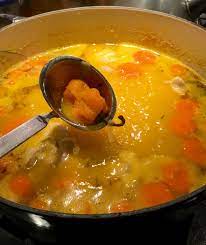 Jamaican Chicken Soup With Dumplings Gourmetcentric Recipe Jamaican Chicken Soup Jamaican Chicken Chicken Dumpling Soup