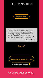 It's an application that fetches a new random quote each time a button is pressed and displays it in the browser. Download Quote Machine Free For Android Quote Machine Apk Download Steprimo Com