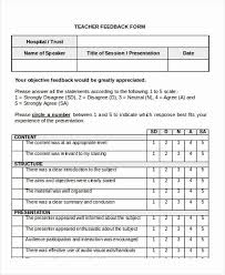 Teaching Feedback Forms Luxury Sample Feedback Form In Word 11 Examples In Word Feedback For Students Words Process Flow Chart Template