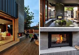 13 Examples Of How To Include A Double Sided Fireplace Into Your Home Double Sided Fireplace Indoor Outdoor Fireplaces Exterior Fireplace
