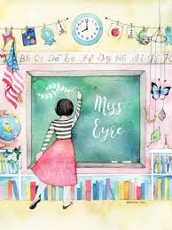 Teacher Art Watercolor Art Print Etsy Teachers Illustration Watercolor Art Prints Watercolor Art