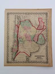 Independent country in south america. Original Map Of The Argentine Republic Chile Uruguay Amp Paraguay From Atlas Of The World By Colton 1855 Map Antique Maps Vintage World Maps