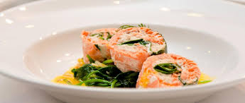 Poached Seafood Roulade With Spinach And Sauce Vierge Auckland Seafood School Seafood Cooking Classes In Auckland Roulade Seafood Cooking