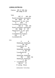 It works better if you chop up the sentence or words into shorter units. Title Luwalhatiin Ka Wl Ernie Filipino Worship Songs Facebook
