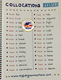 English Collocations With Have English Phrases Have A Decision Have A Conversation Have A Talk H In 2020 English Phrases Learn English Words English Vocabulary Words