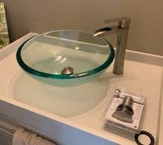 diy river rock bathroom counter