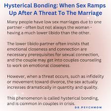 Hysterical Bonding: When Sex Ramps Up After A Threat To The Marriage