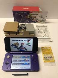 New Nintendo 2ds Xl Purple Silver With Mario Kart 7 Pre Installed Nintendoswitch Nintendo Switch Nintendo 2ds Nintendo Nintendo Switch Games