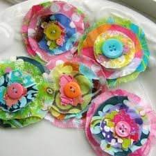 Pin By Austin Snoddy On Cute As A Button Fabric Flowers Fabric Embellishment Scrapbook Flowers