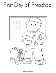 Monster high coloring pages gigi grant. First Day Of Preschool Coloring Page Twisty Noodle