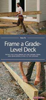 Framing A Grade Level Deck Building A Deck Ground Level Deck Deck Footings