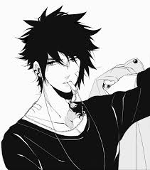 Advanced Sketch Commission From Kirana Chan Her Oc Yuuie 3 Anime Monochrome Anime Smile Black Hair Anime Guy