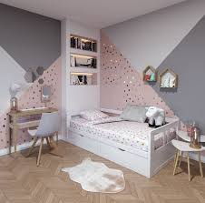 Zeitgenossisches Kinderzimmer Aus Rosa Weiss Beige Holz Inspiration Fur Den Z Aus Beige Schlafzimmer Fur Kinder Kinder Zimmer Zimmer