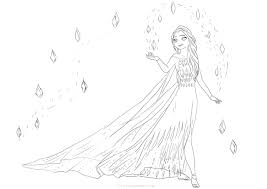 Cartoon frozen 2 continues the adventure of your favorite characters from the famous animated fairy tale elsa frozen 2. Coloring Pages With Elsa In White Dress Frozen 2 Cristina Is Painting