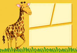 Take a look at this collection if you want to create something great. Free Vector Giraffe On Note Template