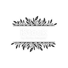 Hand Drawn Vector Frame Floral Border With Leaves For Wedding And Floral Design Drawing Floral Border Floral Drawing