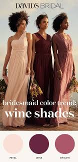 Gorgeous From Rose To Merlot Create Your Palette Of Wine Colored Bridesmaid Dresses At D Wine Bridesmaid Dresses Wine Color Bridesmaid Dress Bridesmaid Colors
