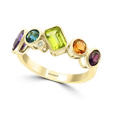 Shop Effy Jewelry Multi Gemstone Stackable Band In 14k Yellow Gold 2 43 Twc On Sale Overstock 31805084