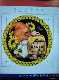 Honey Bee Gnome Wreath Sign